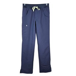 FIGS Kade Cargo Scrub Pants Sz XXS Blue T21004 Straigt Leg Nursing Medical